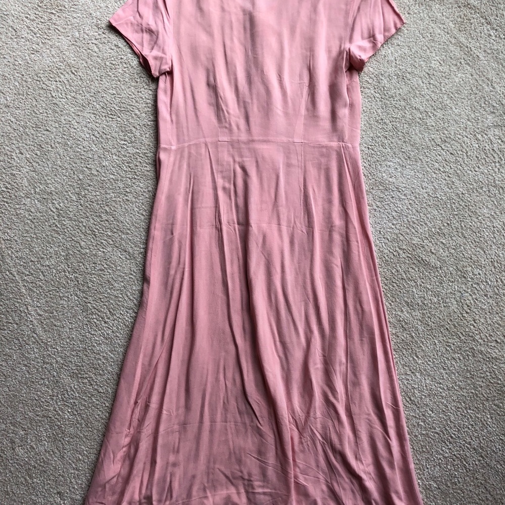 NEW LOOK Pink S/S Button Down Midi Pretty Dress 4 - Picture 10 of 10